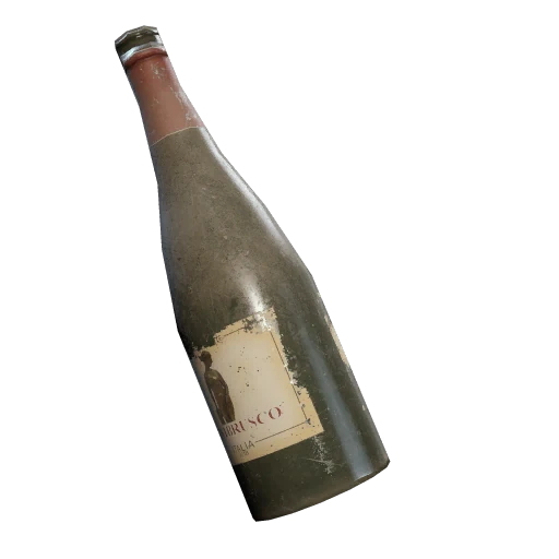 Botella de vino vacía